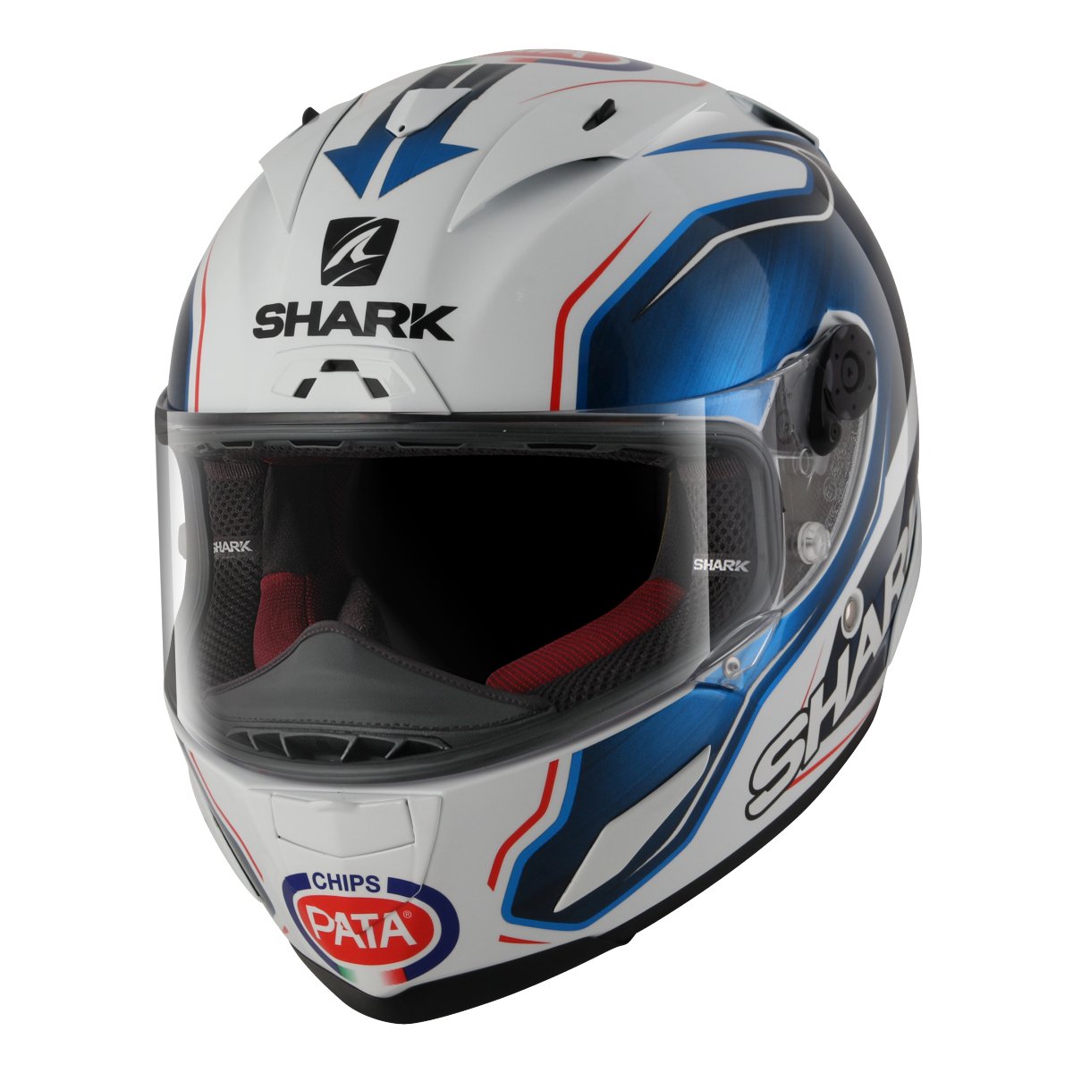 Shark Helmets RACE-R PRO Replica Guintoli - WHITE/BLUE / RED - L