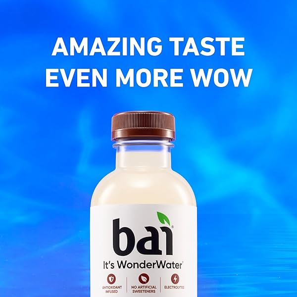 BAI ANTIOXIDANT INFUSED WATER BEVERAGE, MADAGASCAR COCONUT MANGO, WITH VITAMIN C AND NO ARTIFICIAL SWEETENERS, 18 FLUID OUNCE BOTTLE, 6 PACK