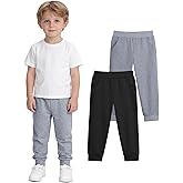 Witwot 2 Pack Toddler Boys Sweatpants Soft Cotton Pull On Jogger Pants with Pocket for Baby Boy 18M-5T