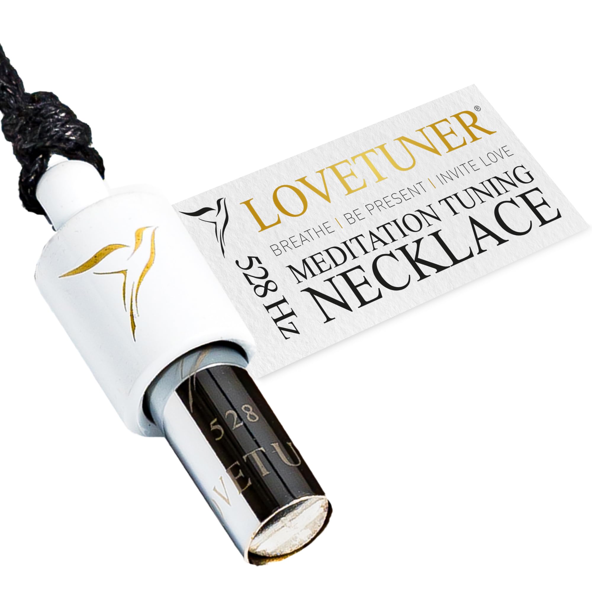 LOVETUNER 528Hz Breathing Necklace for Stress Relief, Mindfulness & Meditation | Sound Healing Whistle for Anxiety, Focus, Calm & Relaxation | Emotional Wellness, Inner Peace & Balance Necklace, 1