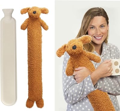 ADEPTNA Extra Long Hot Water Bottle Sherpa Plush Cover 72cm