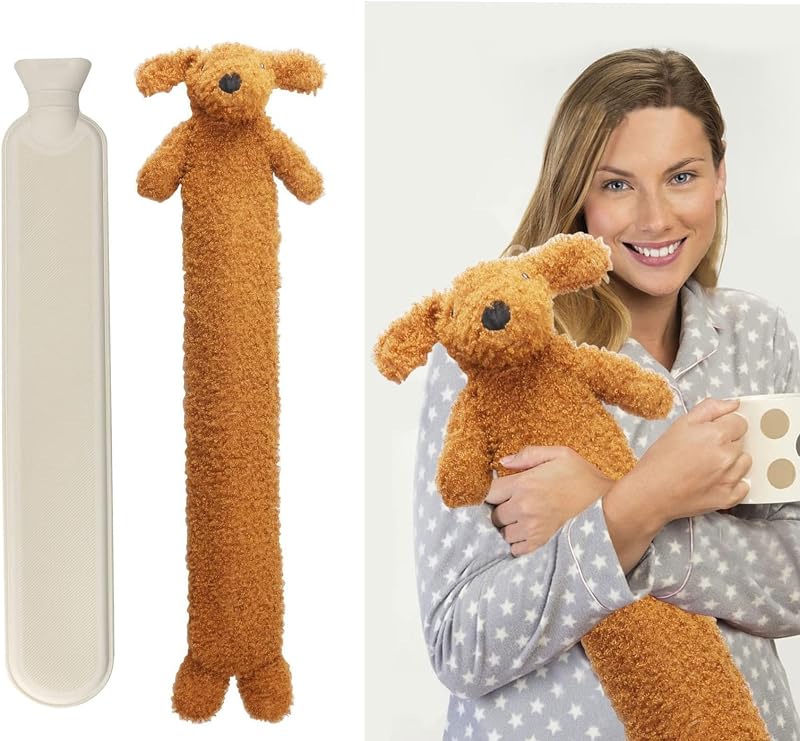 ADEPTNA Extra Long Hot Water Bottle Sherpa Plush Cover 72cm