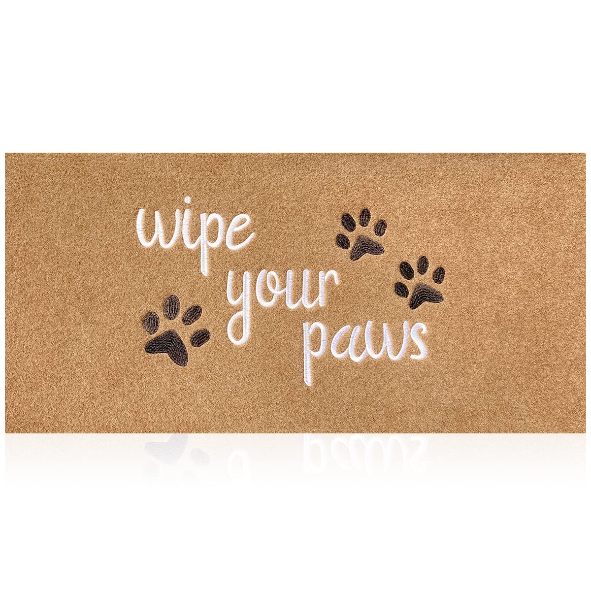 HLFMVWE Large Front Door Mat Welcome Door Mats for Entrance Doormat Floor Mats, Durable Non Slip Rubber Entryway, Wipe Your Paws Funny Mat Brown 120x 45 cm