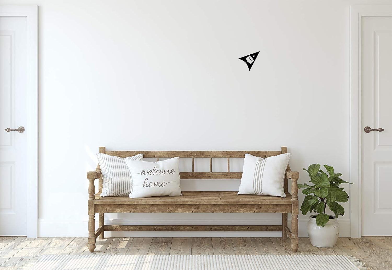 Qibla Direction Pointer (2pk) - Wall/Ceiling Decal Sticker (S005M) (Black), Small - Image 5