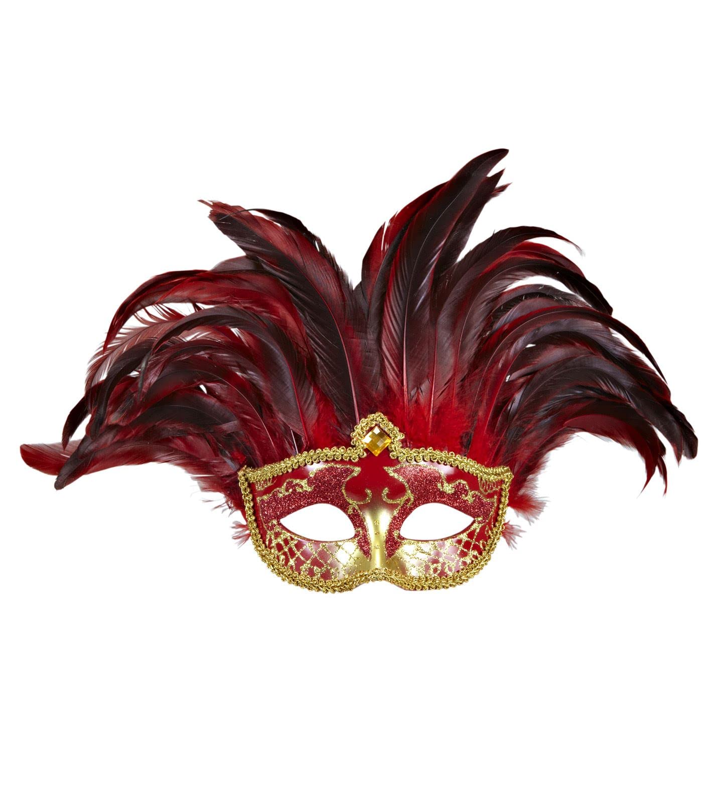 Widmann wdm11743 ? Costume For Adults Incas Colombina Mask with Glitter and Sequins, Multicoloured, One Size