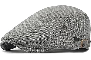 DIYDECAL Mens Linen Flat Ivy Mesh Newsboy Caps, Classic Driving Beret Hat for Women