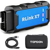 TOPDON J2534 VCI Tool, High-Speed EnhancedJ2534 VCI, J2534 Pass-Thru OEM Functions and Diagnostic Tool, Supports J2534/D-PDU/CAN-FD/DoIP, 8 Vehicle Brands Supported, RLink X7