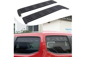 Lcojicep Car Rear Side Window Louvers Exterior Accessories Compatible with Tacoma 2016-2022 ， Air Vent Scoop Shades Cover，Window Vents Screens Cover