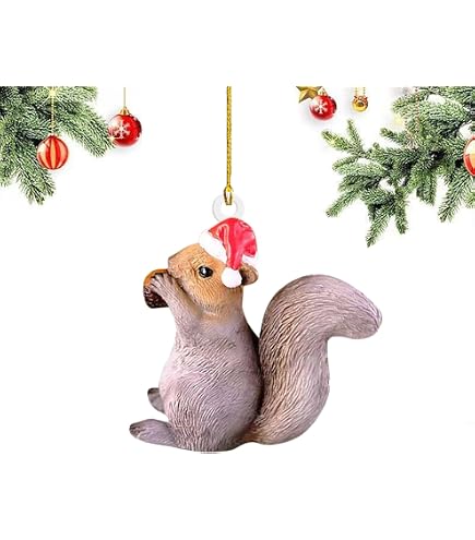 Décorations De Noël En Mousse - Motifs Renard, écureuil Et Renne Avec Herbe Tissée Rustique Pour Fenêtre Et Intérieur (3 Tailles)