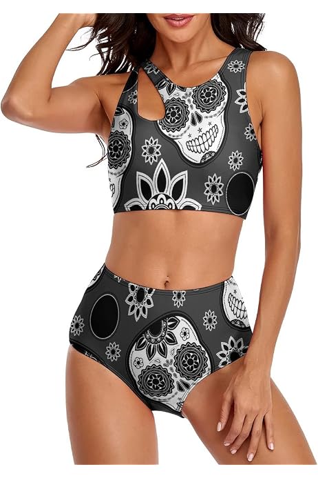 sun star moon lattice underwire tankini swimsuit