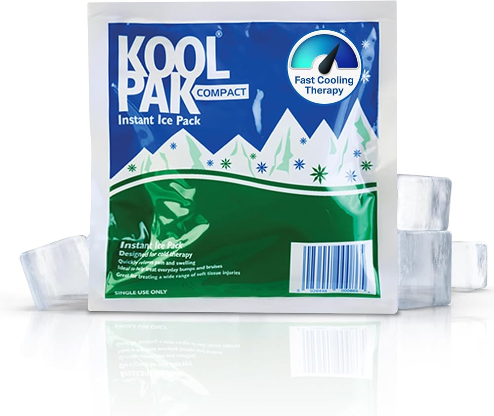 Koolpak Compact Instant Cold Ice Pack 15 x 15 cm Single Use 80 x