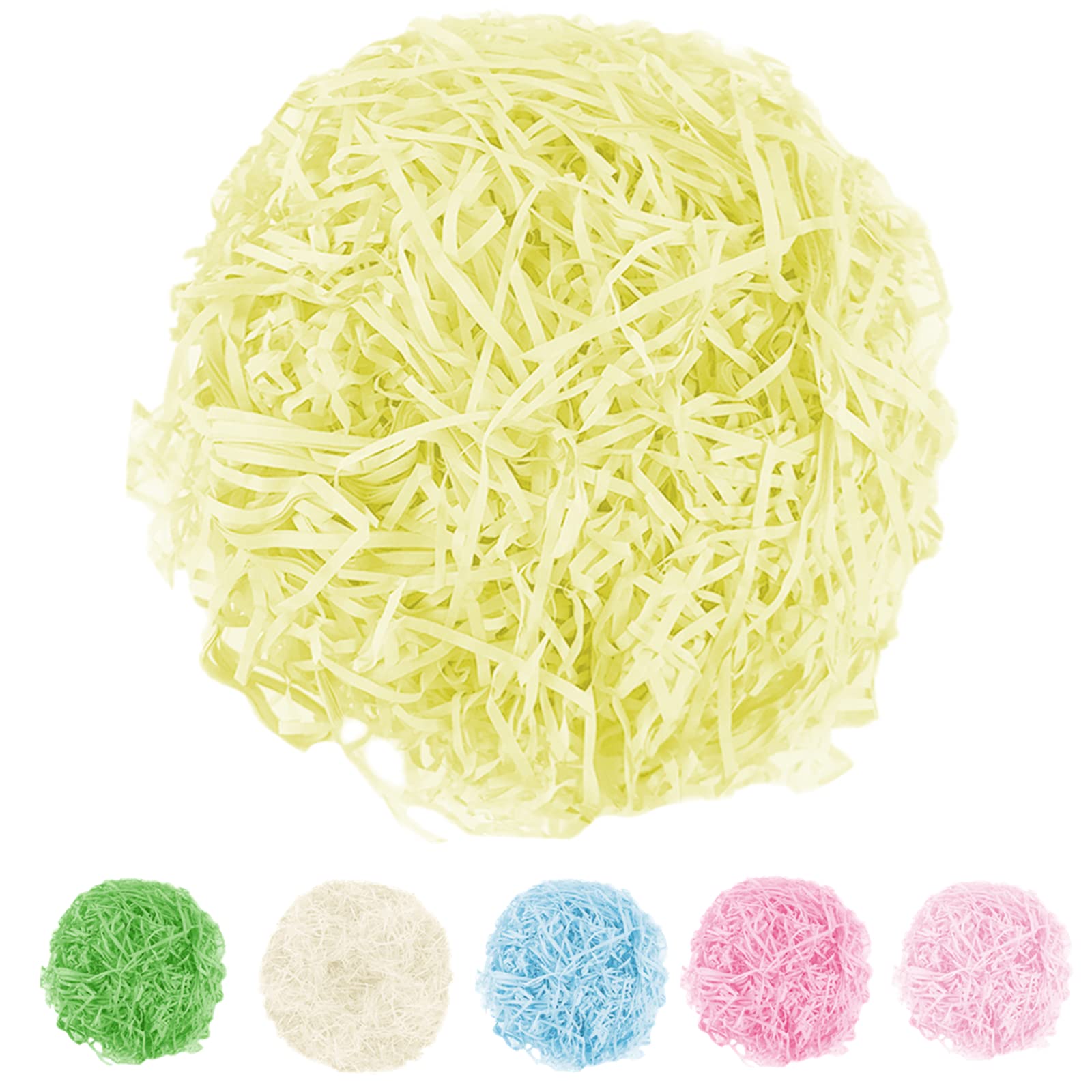 Surflyee Shredded Tissue Paper, 100 Grams, Light Yellow, Gift Filler