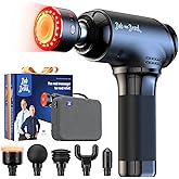 BOB AND BRAD T2 Ultra Massage Gun with Heat and Red LED Therapy, Heated Deep Tissue Massager for Athletes, FSA Professional Percussion Massager for Muscle Relief, Portable Massagers HSA Eligible