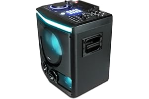 GEMINI SOUND Gemini 2400W Peak Power Bluetooth Karaoke Party Speaker System with 8" Woofer, LED Lights, Mic, Guitar Input, DJ Effects, USB Recording & Remote Control (GPK-800)
