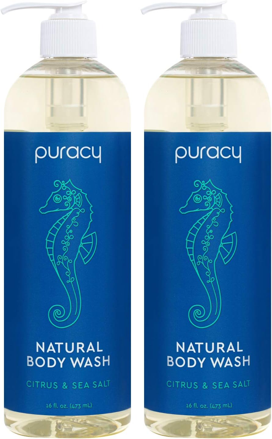 Puracy Natural Body Wash, SulfateFree Bath and Shower Gel, Citrus and