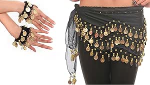 Danze del vientre Traje | Cinturon de monedas taparrabo incl. Un par