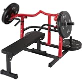 Heavy Duty Chest Press Machine for Home Gym &ndash; Adjustable Flat Bench, Independent Converging Arms, Smooth Bearings, Versatile Chest Workout Equipment &ndash; Black