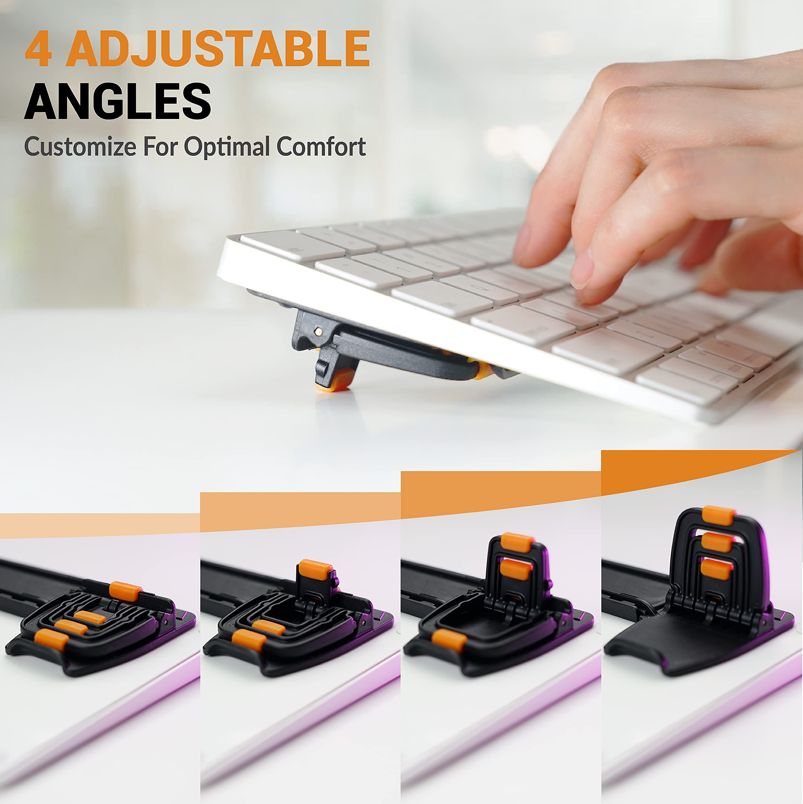 ESC Flip PRO Computer Keyboard Stand for Desk, Adjustable Tilting Keyboard Lifter