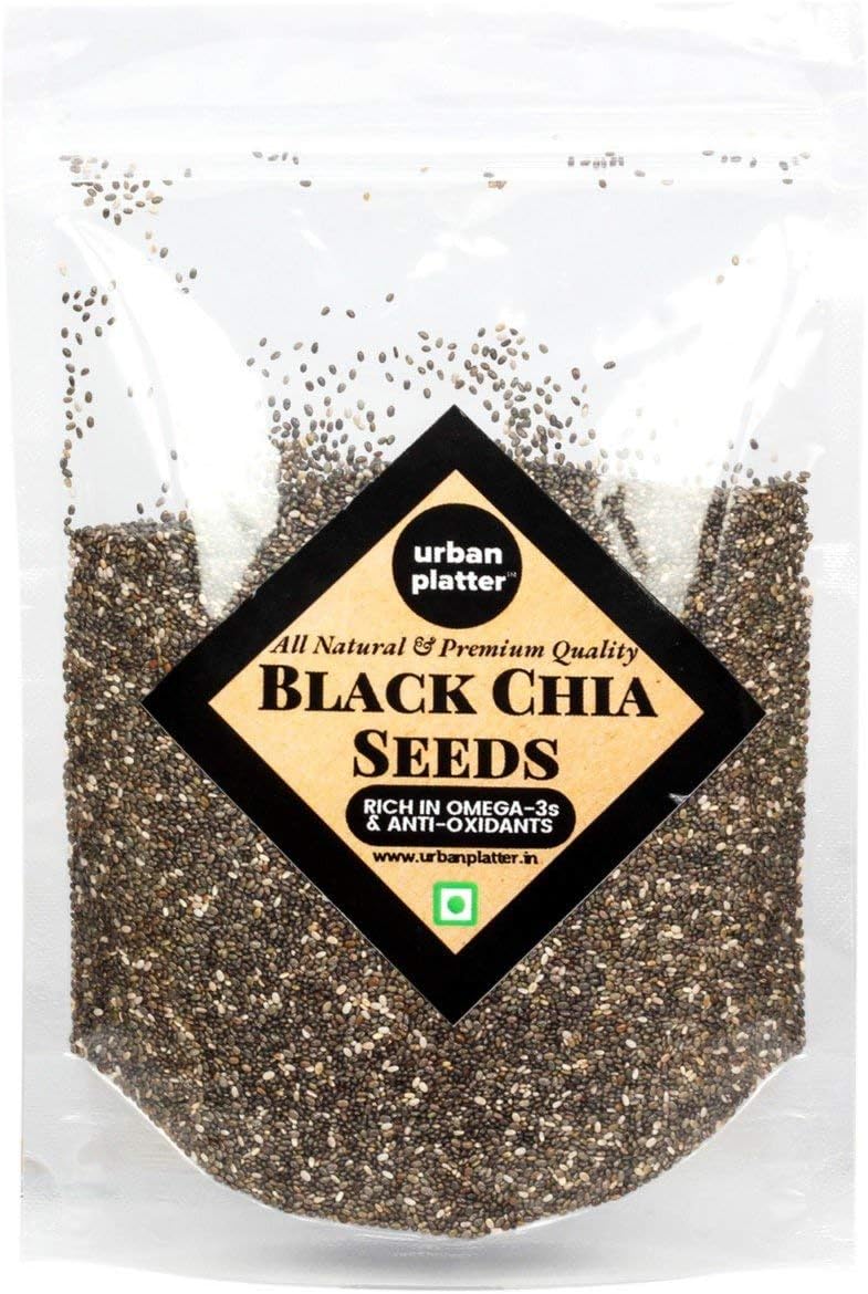Urban Platter Black Chia Seeds, 500g (Rich in Omega-3, Fibre & Protein | Supe...