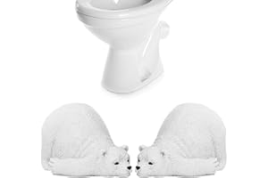 FillTouch Toilet Bolt Caps,Toilet Bolt Covers,Ceramic Toilet Bolt Covers,Toilet Floor Bolt Caps, Toilet Bolt Caps Decorative, Cute Animals Toilet Covers for Bathroom Home Decoration(2 Pcs, Bear)