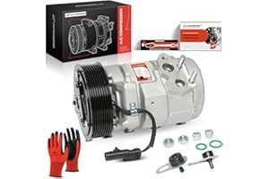 A-Premium A/C Compressor with Clutch Compatible with Dodge Ram 1500 2500 3500 4500 5500 3.6L 6.7L, 10S17C Style, 8 Grooves (N