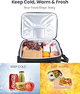 Kollea Black Cool Bag 30 Litre Insulated Cooler Lunch Box with Pockets view 4