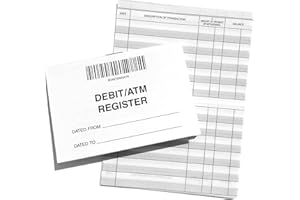 WINGS CRAFT & FUNDRAISING SUPPLY Debit ATM Mini Checkbook Registers with Balance Column (Set of 100)