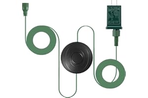 Feekoon 29V 13W Class 2 LED Christmas Tree Replacement Plug, 9.8ft Power Cord Extension Supply with On/Off Foot Switch for Christmas Tree Light Replacement Yard Inflatable Adapter (Green)