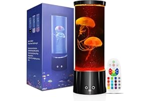 AONESY Jellyfish Lamp, 17 Color Changing Jelly Fish Tank Mood Lamps for Home Office Room Desktop Decoration, Jellyfish Aquarium Night Light Christmas Gifts for Kids Teens Girls Boys Adults