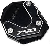 ZYAKOMO CNC Motorcycle Kickstand Pad For TRANSALP XL750 CB750 Hornet Black | For 2026 XL750 TRANSALP 750 2025 CB750 Hornet CB1000 2024 2023, side stand extension accessories, wider base prevents sinking