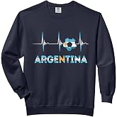 Argentinian Pride Heartbeat EKG Pulse Sun Of May Argentina Comfort Colors Adult Sweatshirt