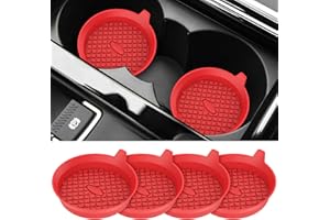 ME.FAN Car Coasters [4 Pack] Silicone Car Cup Coasters/Cup Mats - Universal Non-Slip Recessed Car Interior Accessories - Car 