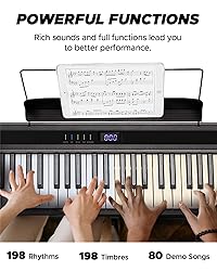 Starfavor 88 Key Piano Keyboard, Compact Bluetooth