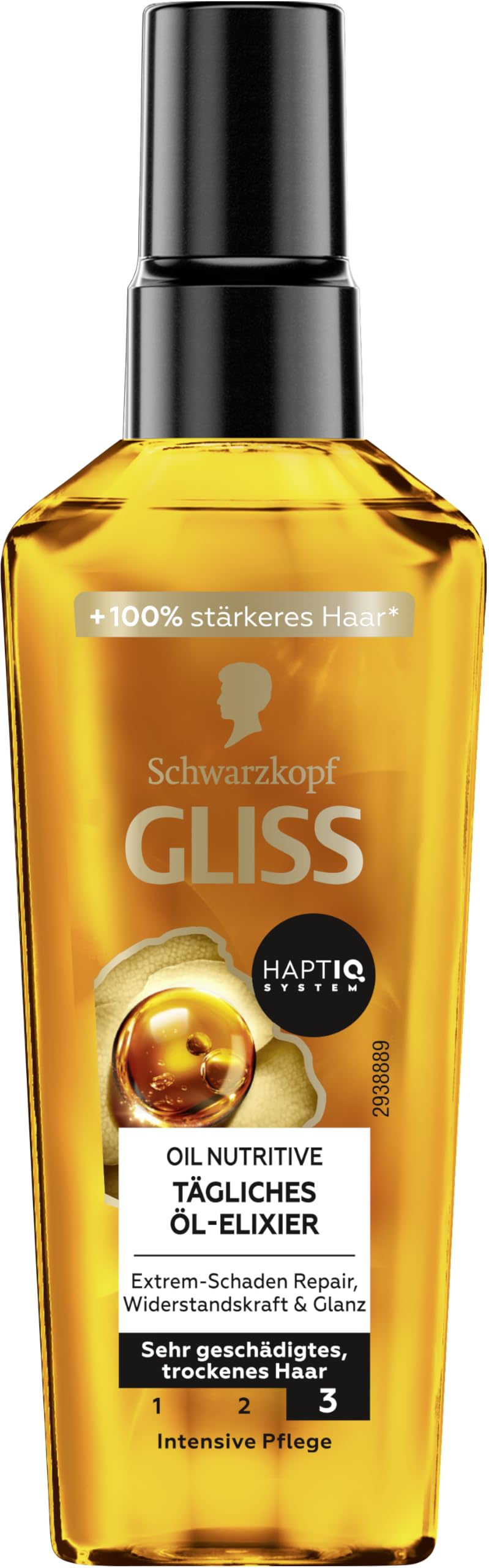 Gliss Kur Hair Oil Daily Oil Elixir (75 ml), Hair Oil for Dry Hair Nourishes and Refines Hair Without Oily Residue, Contains Argan Oil and Vitamin E