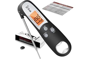 U-Trak Meat Thermometer Digital Instant Read Food Thermometer Kitchen Thermometer with Auto ON/Off, Auto Screen Orientation, Backlight, Magnet, Foldable Probe for Cooking Smoker Oil Fry Grilling BBQ