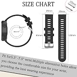 Wownadu 20mm Watch Strap for Garmin Forerunner 55 245 165 645 Silicone Black view 2