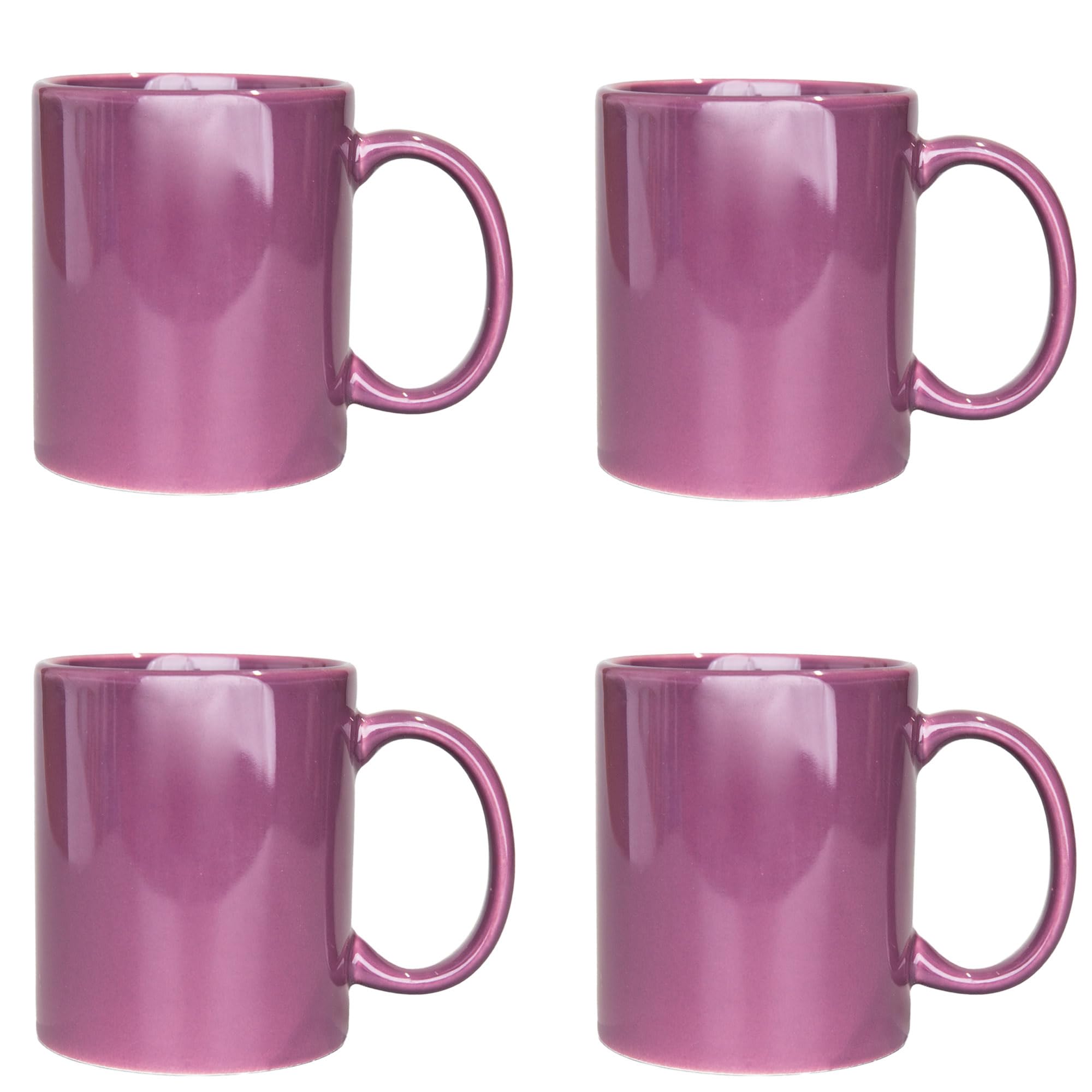 SHATCHI 4Pcs Purple Colour Sublimation Mugs 11oz - Sublimation Cups Coated Cup Heat Press Printing Tea Coffee Mugs Personalise Gift