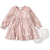 Burt's Bees Baby Baby-Girls Dress and Pantie Set, Infant & Toddler, Short & Long-Sleeve, 100% Organic Cotton