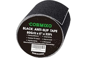COSIMIXO 6" x 35Ft Heavy Duty Anti Slip Tape for Stairs Outdoor/Indoor Waterproof Grip Tape Safety Non Skid Roll for Stair St