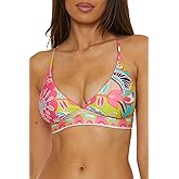 Trina Turk Womens Venus Reversible Halter Bikini Top, Adjustable, Tie Back, Swimwear Separates for Women