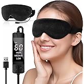 Heated Eye Mask for Dry Eyes, USB Electric Warm Eye Compress Heat Eye Masks with Temperature&Timer Control, Eye Heating Pad for Dry Eyes, Stye Treatment, Chalazion, Blepharitis, MGD, Puffy