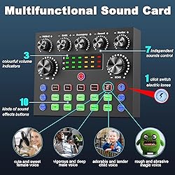 Podcast Equipment Bundle for 2, DJ Mixer with Voice
