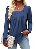 Funlingo Womens Tops Dressy Casual Fall Long Sleeve