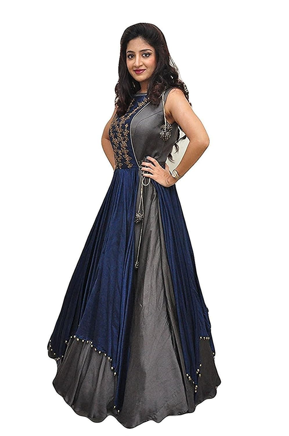 karm enterprise women's anarkali long gown (free size)