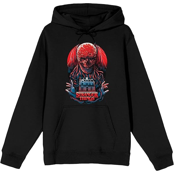 Sweat Stranger Things – Noir, Taille M, Col Rond, Manches Longues, état Très Bon