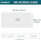 Granbest 3 Seater Non-Slip Sofa Cover Grey Thick Pet Protector All Seasons view 7