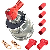 Ampper 12-24 V Master Battery Disconnect Switch Kit, Battery Power Cut Isolator Killer for Car, Vehicle, RV and Boat (300 A,