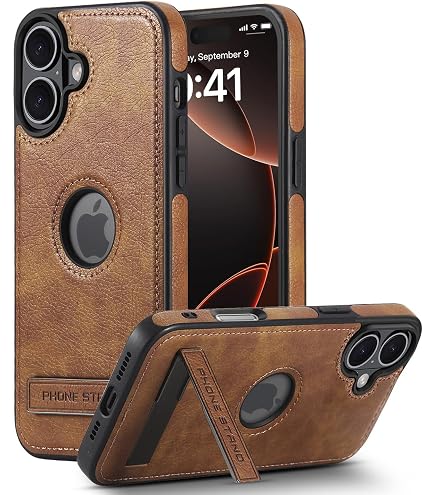 TRUIRON Schutzhülle Für IPhone 16 – Leder-Look, Ultradünn, Logo Sichtbar, Stoßfest, MagSafe-kompatibel