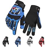 shamofeng Breathable Motorcycle Riding Gloves Full Finger Knuckle Protection Touchscreen Compatible for Motocross, Mountain Bike,Dirt Bike, Cycling, Off-Road Racing