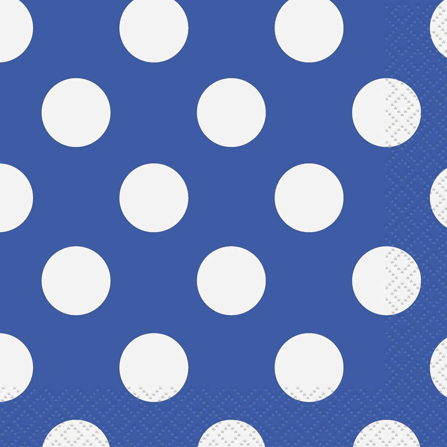 Royal Blue Polka Dot Beverage Napkins, 16ct